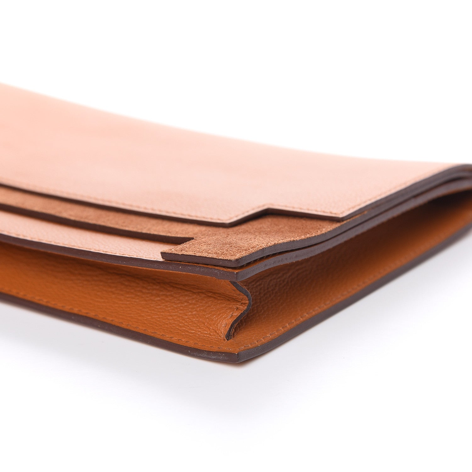 Hermes Evercolor Veau Grizzly Multiplis Clutch Bag Toffee Chamois 9 of 9