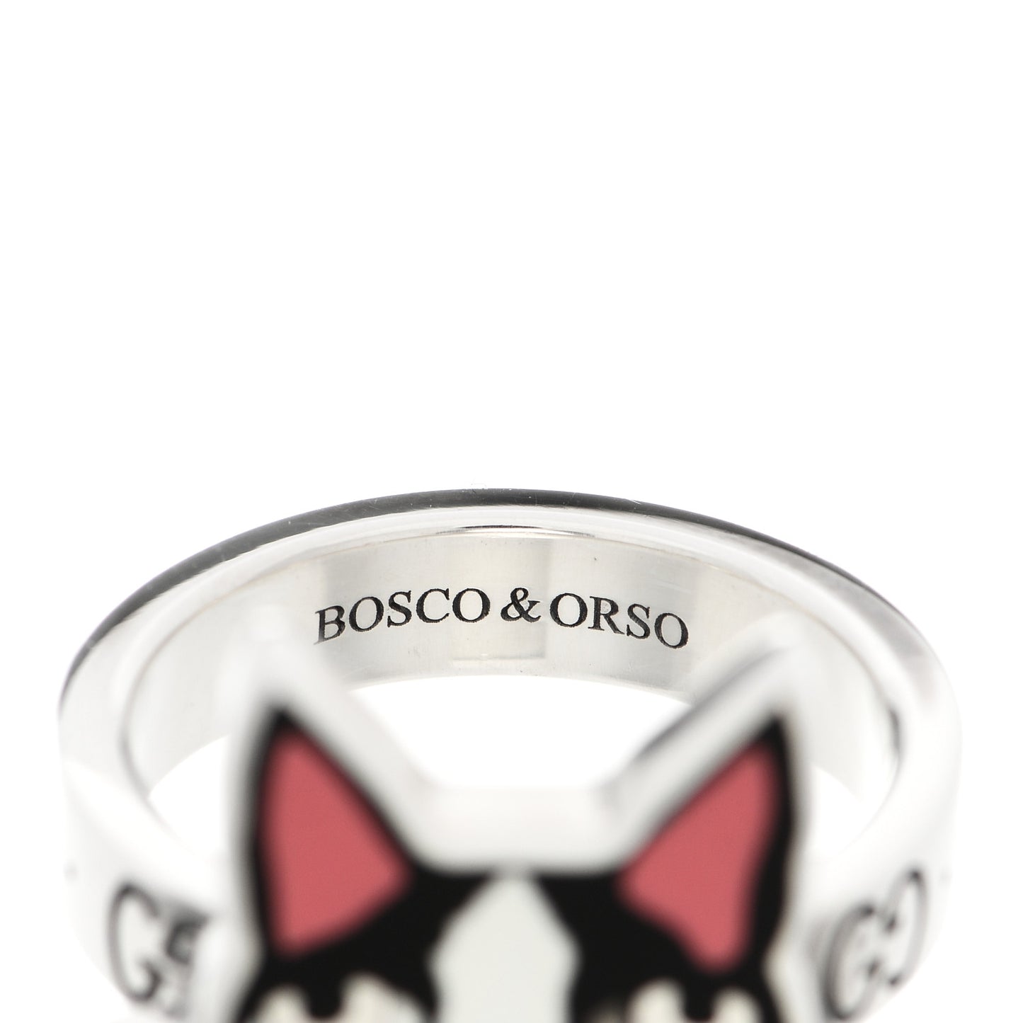 Sterling Silver Enamel Bosco Ring 59 8.75