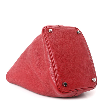 Hermes Taurillon Clemence Picotin Lock 18 PM Rouge Garance 4 of 10