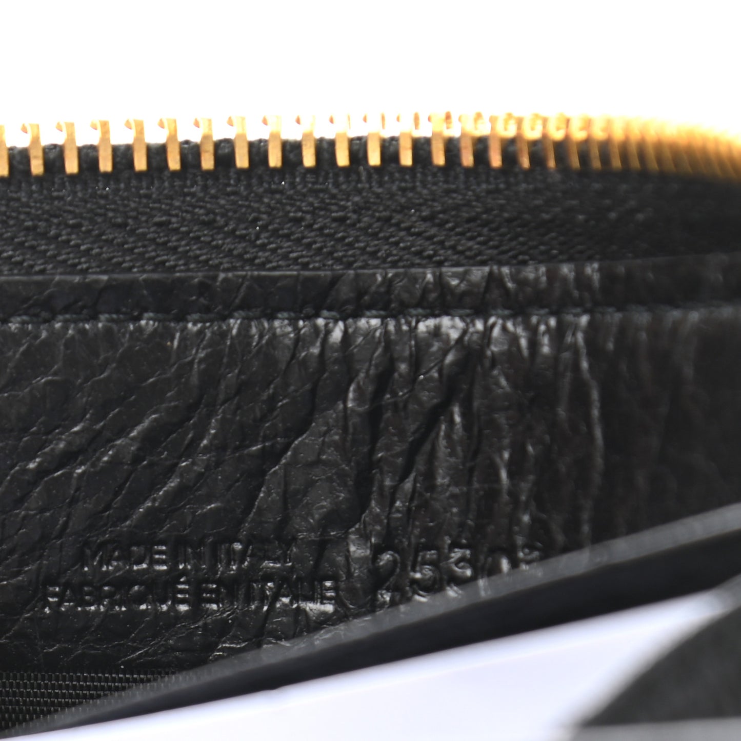 Agneau Classic Gold Hardware Continental Zip Around Wallet Black