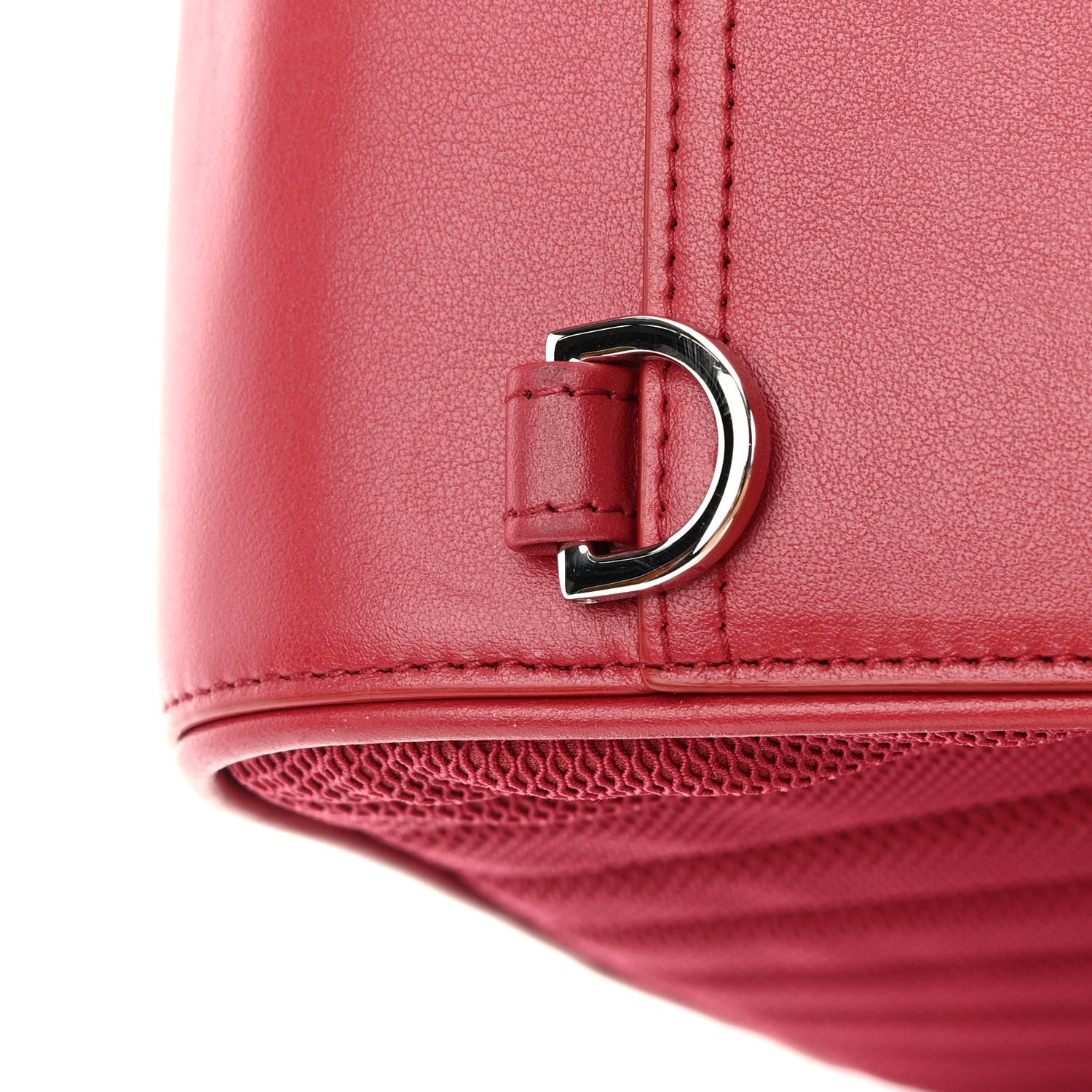 Christian Dior Calfskin Oblique Galaxy Perforated Marsupio World Tour Pelle Sling Red White 15 of 16