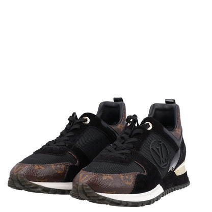 Louis Vuitton Suede Monogram Run Away Sneakers 38.5 Black 4 of 9
