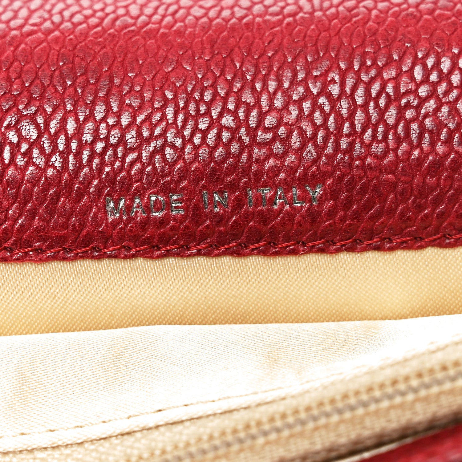Chanel Distressed Caviar Stitched Outdoor Yen Wallet Bordeaux Clair 7 of 13