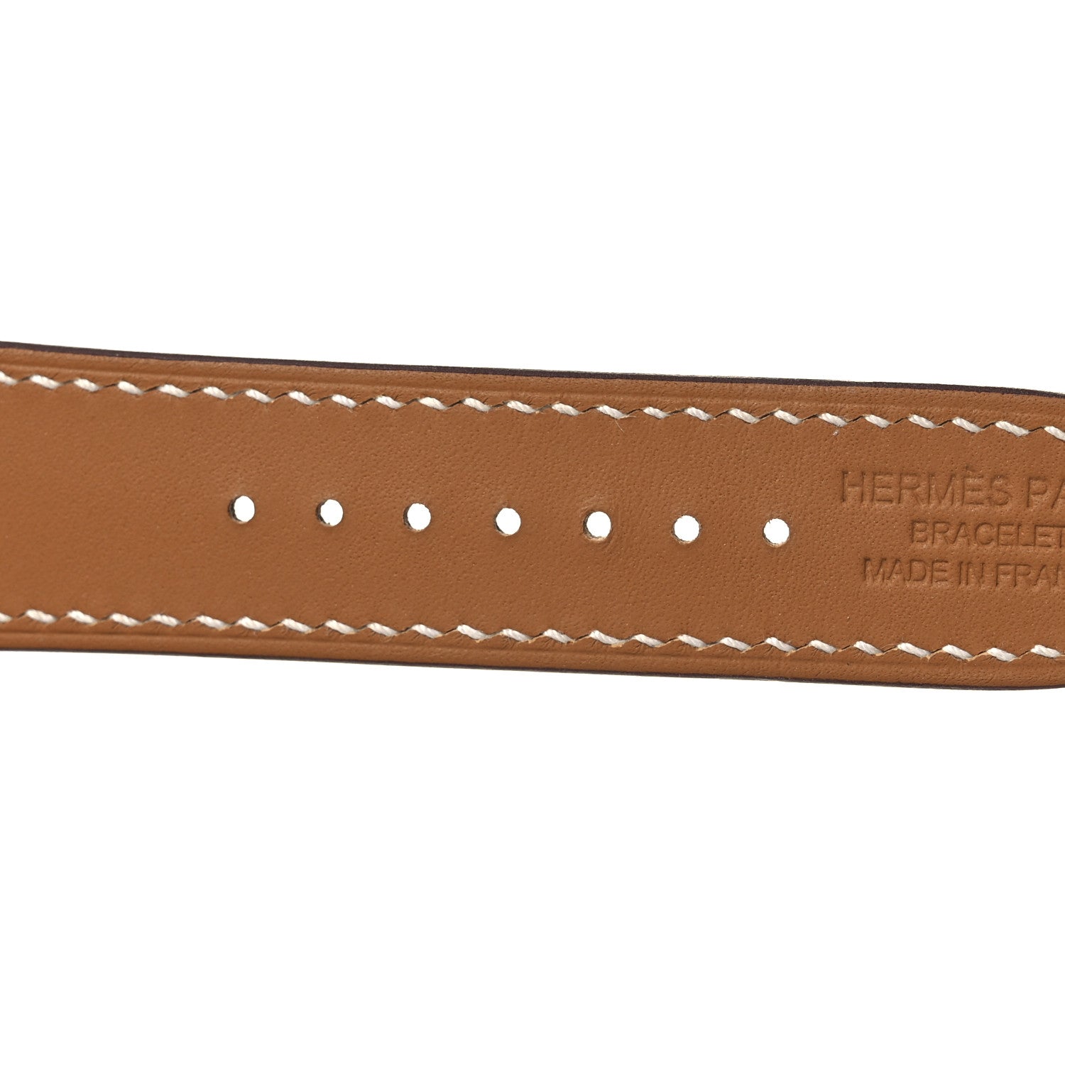 Hermes Barenia Deployment Buckle Single Tour Apple Watch Strap Fauve 4 of 8