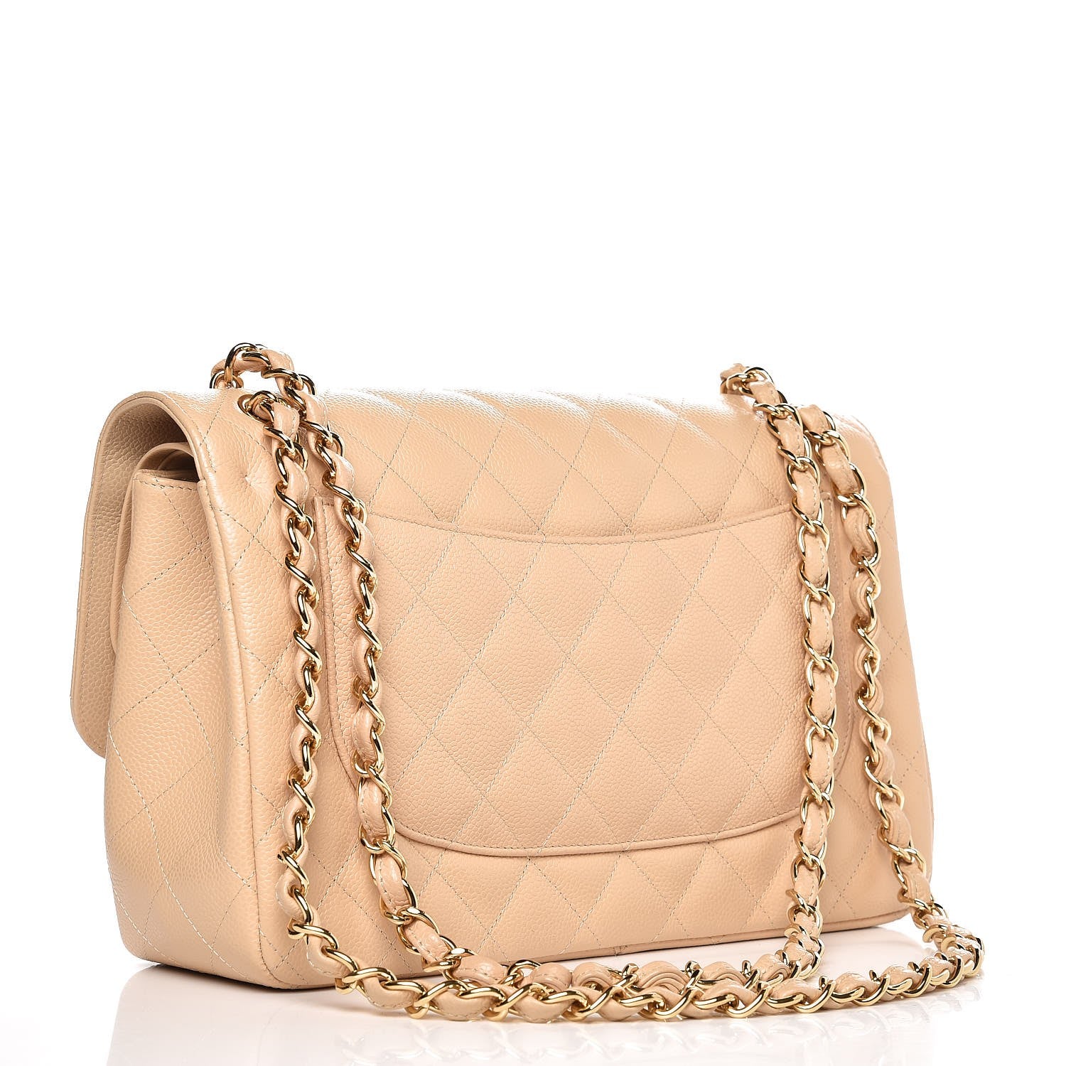 Chanel Caviar Quilted Jumbo Double Flap Beige Clair 4 of 9