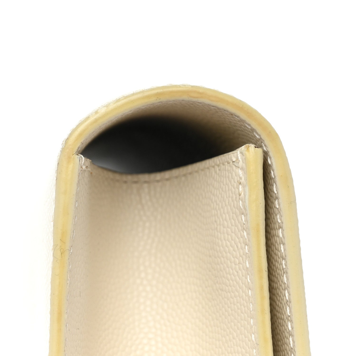 Saint Laurent Grain De Poudre Classic Monogram Cassandre Clutch Dove White 13 of 14