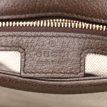 Gucci GG Supreme Monogram Textured Dollar Calfskin Web Medium Blondie Shoulder Flap Bag Beige Ebony New Acero 7 of 11