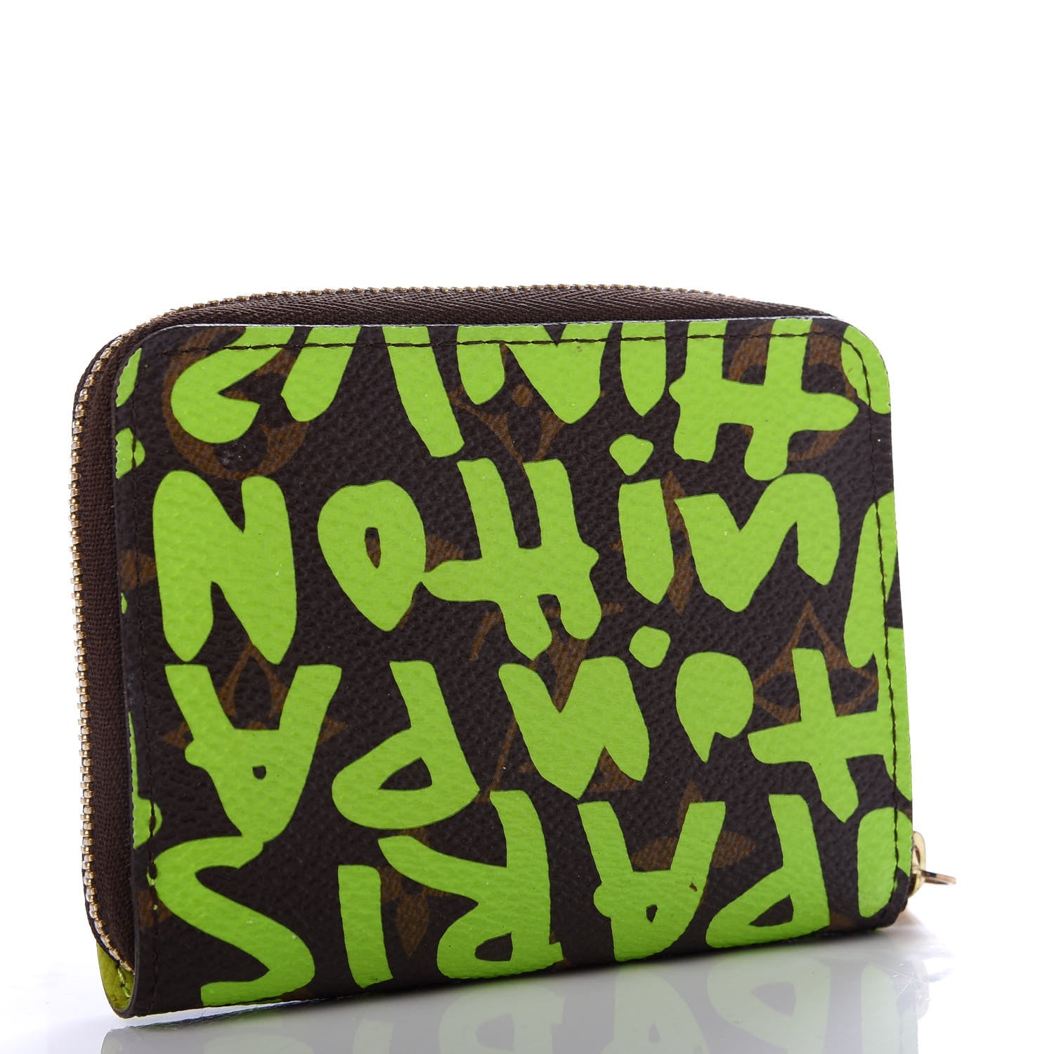 Louis Vuitton Monogram Graffiti Zippy Coin Purse Wallet Green 3 of 7