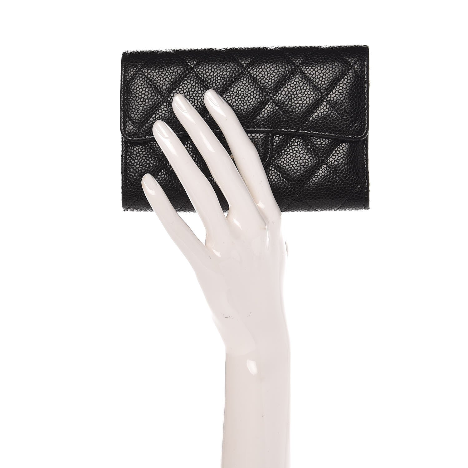 Chanel Caviar Quilted Medium Flap Wallet Black 2 of 9