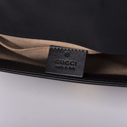 Gucci Calfskin Matelasse Mini GG Marmont Shoulder Bag Black 9 of 11
