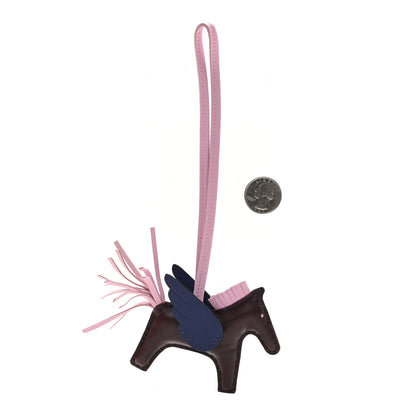 Hermes Milo Lambskin Grigri Rodeo Pegase Horse Bag Charm PM Rouge Sellier Mauve Sylvestre Bleu Saphir 2 of 5