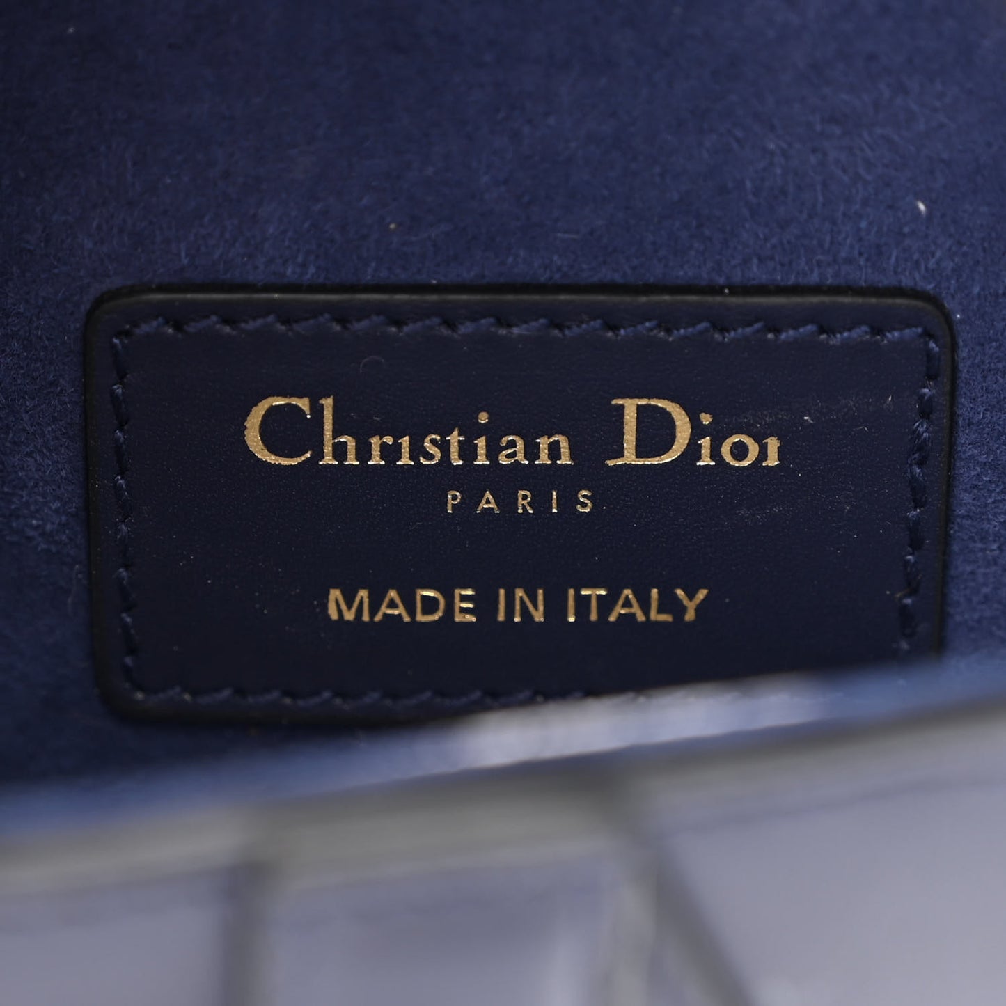 Grained Calfskin Mini Saddle Bag Navy