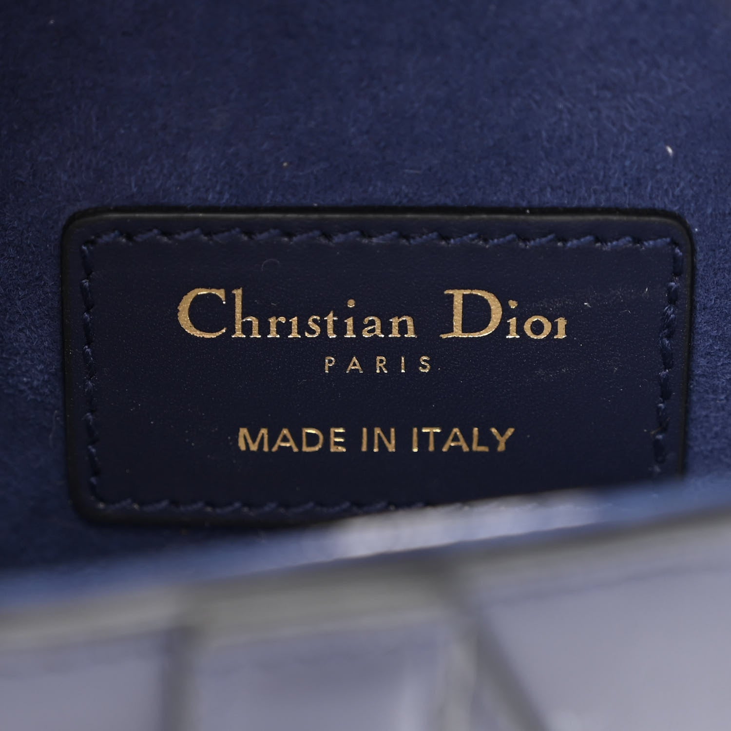 Christian Dior Grained Calfskin Mini Saddle Bag Navy 6 of 10