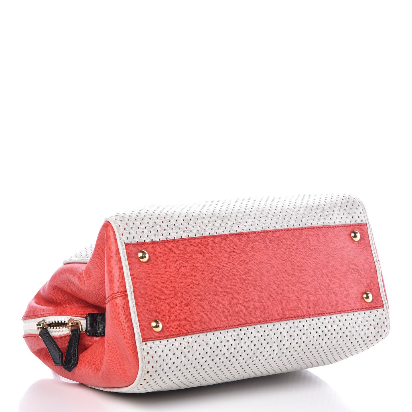 Vitello Perforated Chameleon Tote Multicolor