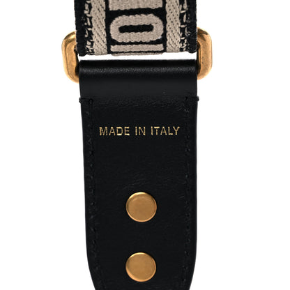 Christian Dior Canvas Embroidered Shoulder Strap Black 3 of 5
