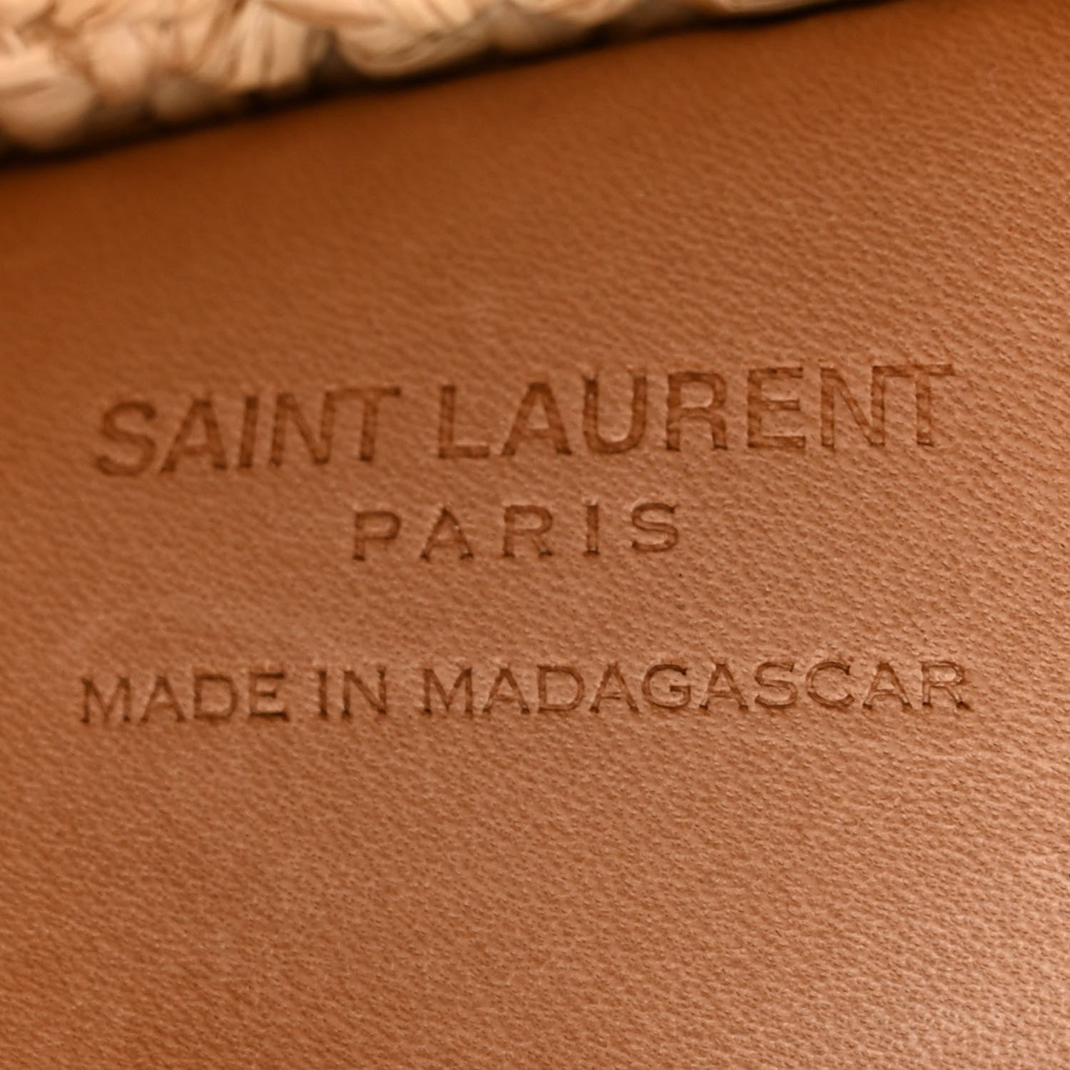 Saint Laurent Raffia Calfskin Oxalis Shoulder Bag Naturale 6 of 13