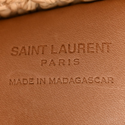 Saint Laurent Raffia Calfskin Oxalis Shoulder Bag Naturale 6 of 13