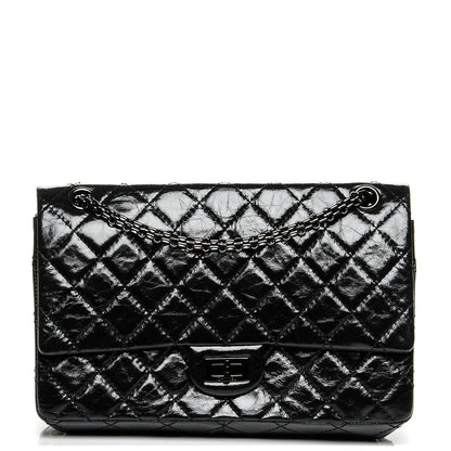 Chanel Glazed Calfskin Quilted 2.55 Reissue 226 Flap So Black 1 of 7