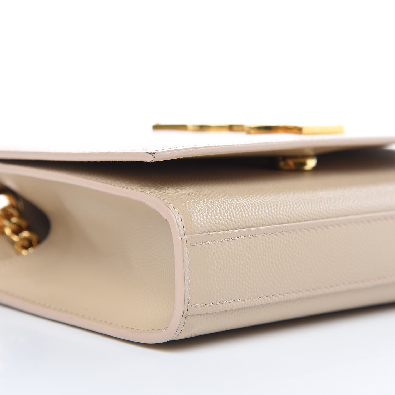 Saint Laurent Grain De Poudre Small Monogram Kate Satchel Nude Powder 7 of 8
