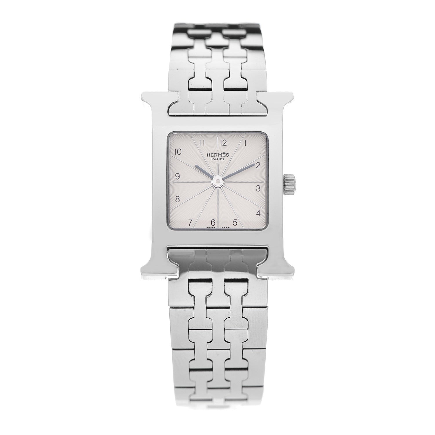 Hermes Stainless Steel 21mm Heure H Hour Quartz Watch 1 of 5