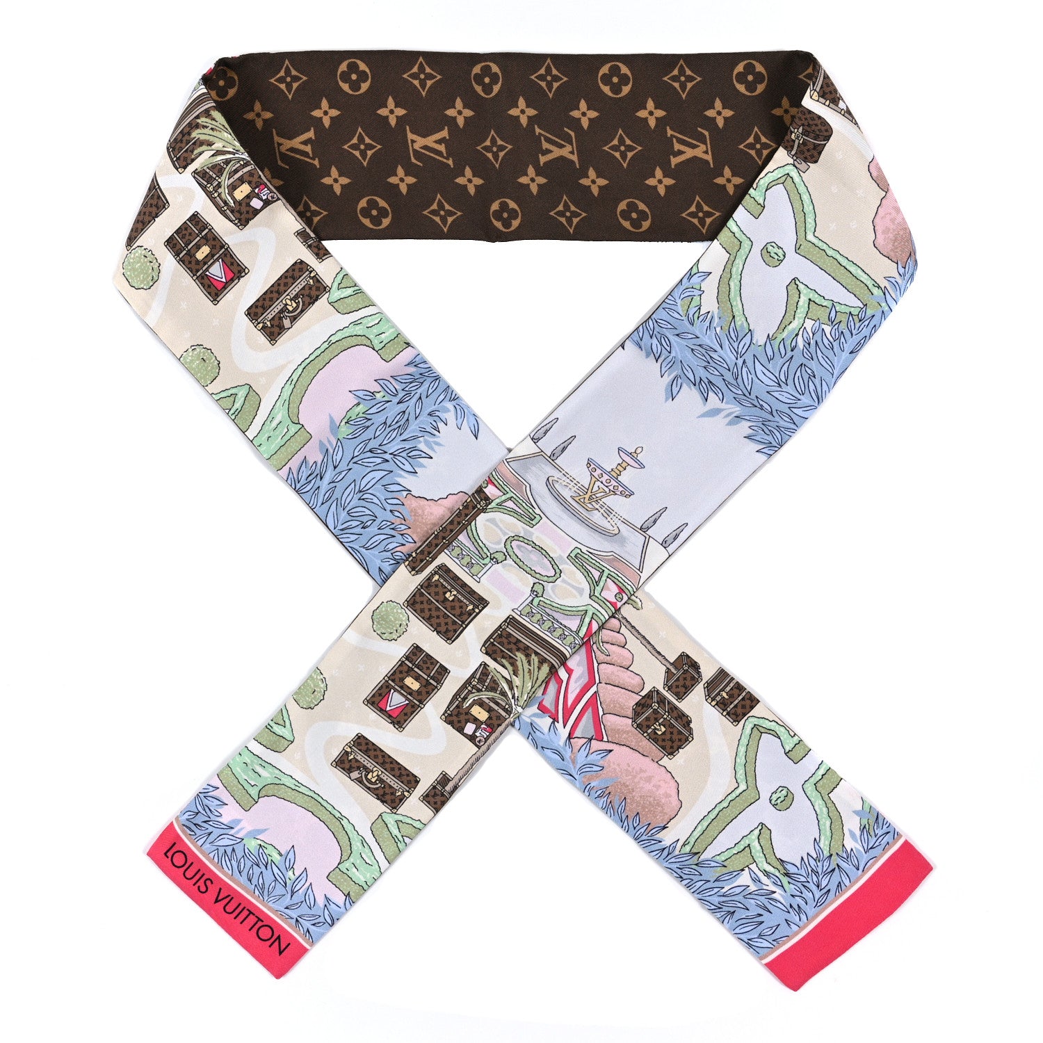 Louis Vuitton Silk Monogram Secret Garden Bandeau Pink 1 of 3