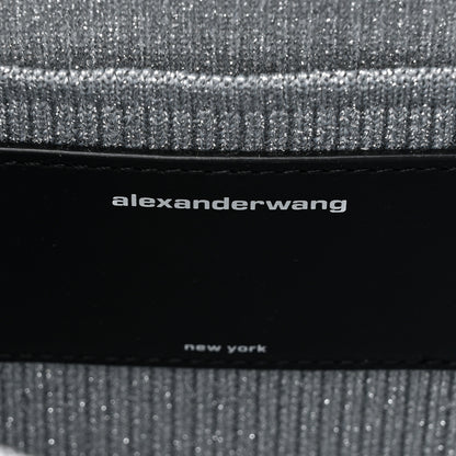 Alexander Wang Metallic Ribbed Knit Small Ryan Bag Silver 6 of 9