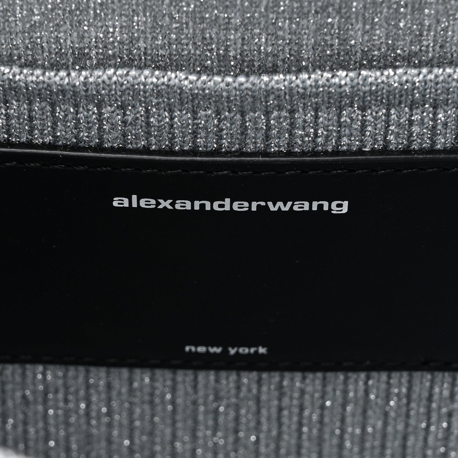 Alexander Wang Metallic Ribbed Knit Small Ryan Bag Silver 6 of 9