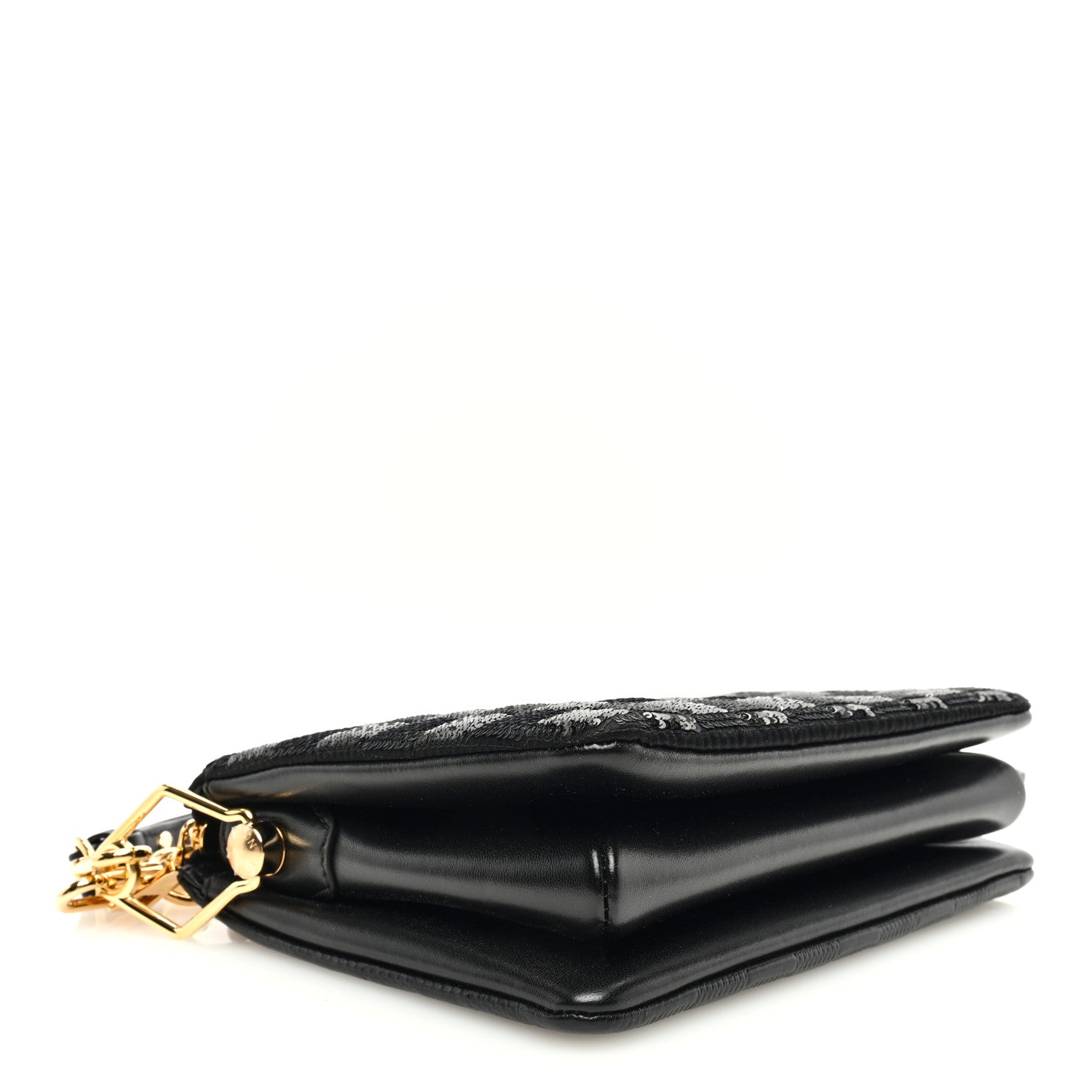 Louis Vuitton Satin Sequin Embroidered Damier Coussin BB Black 4 of 12