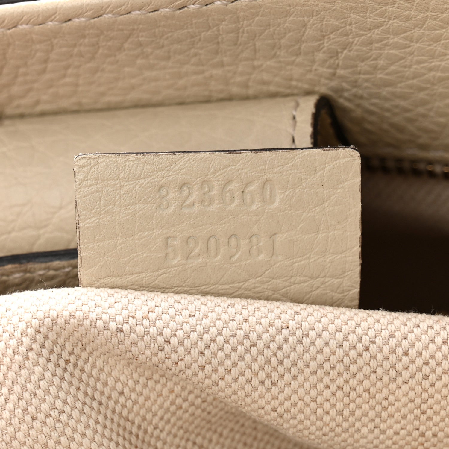 Gucci Pebbled Calfskin Medium Bamboo Shopper Tote Off White 13 of 19