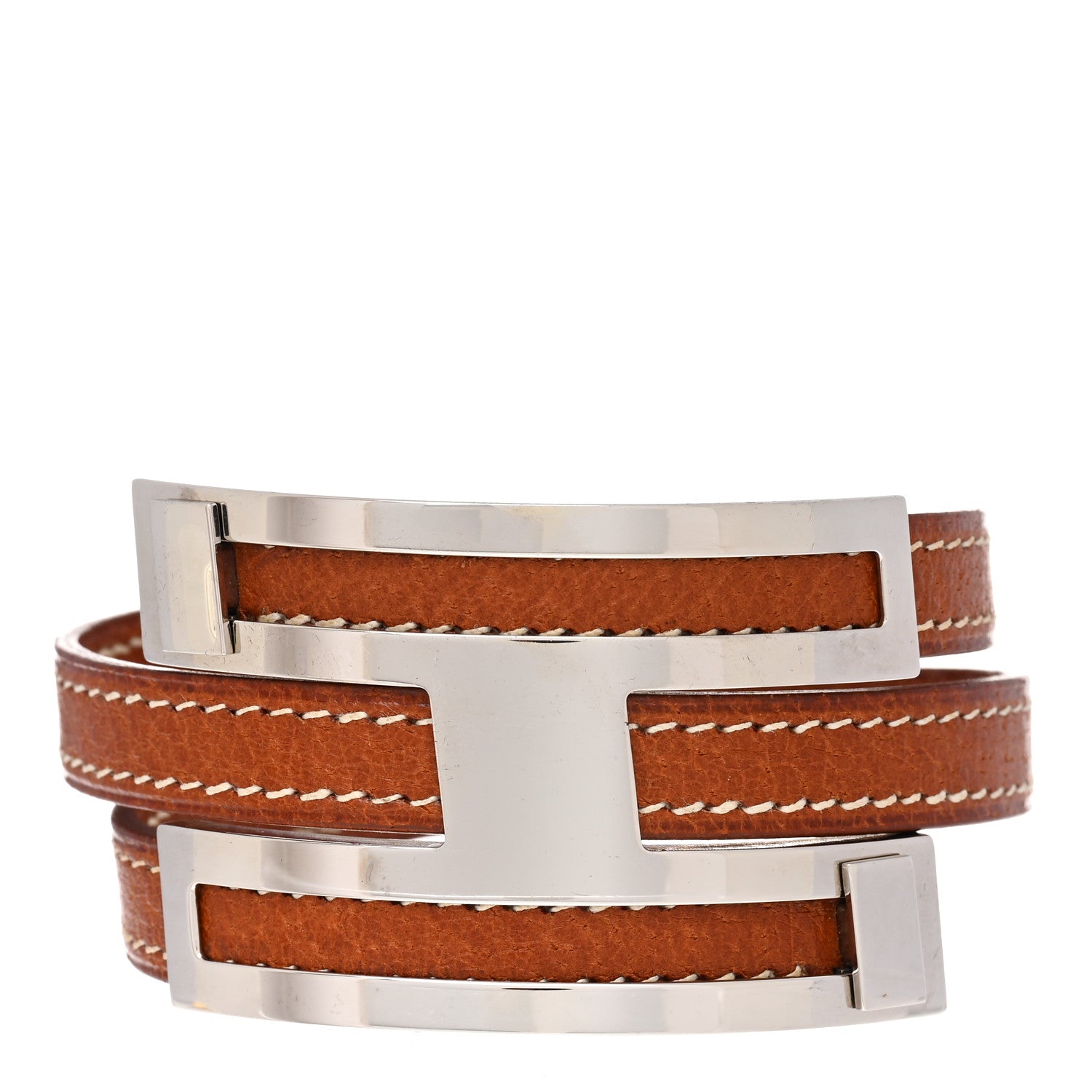 Hermes Chamonix Pousse Pousse Triple Tour Bracelet Gold 1 of 4