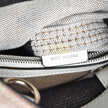 Burberry Canvas Mega Check Medium Ashby Hobo White 7 of 16