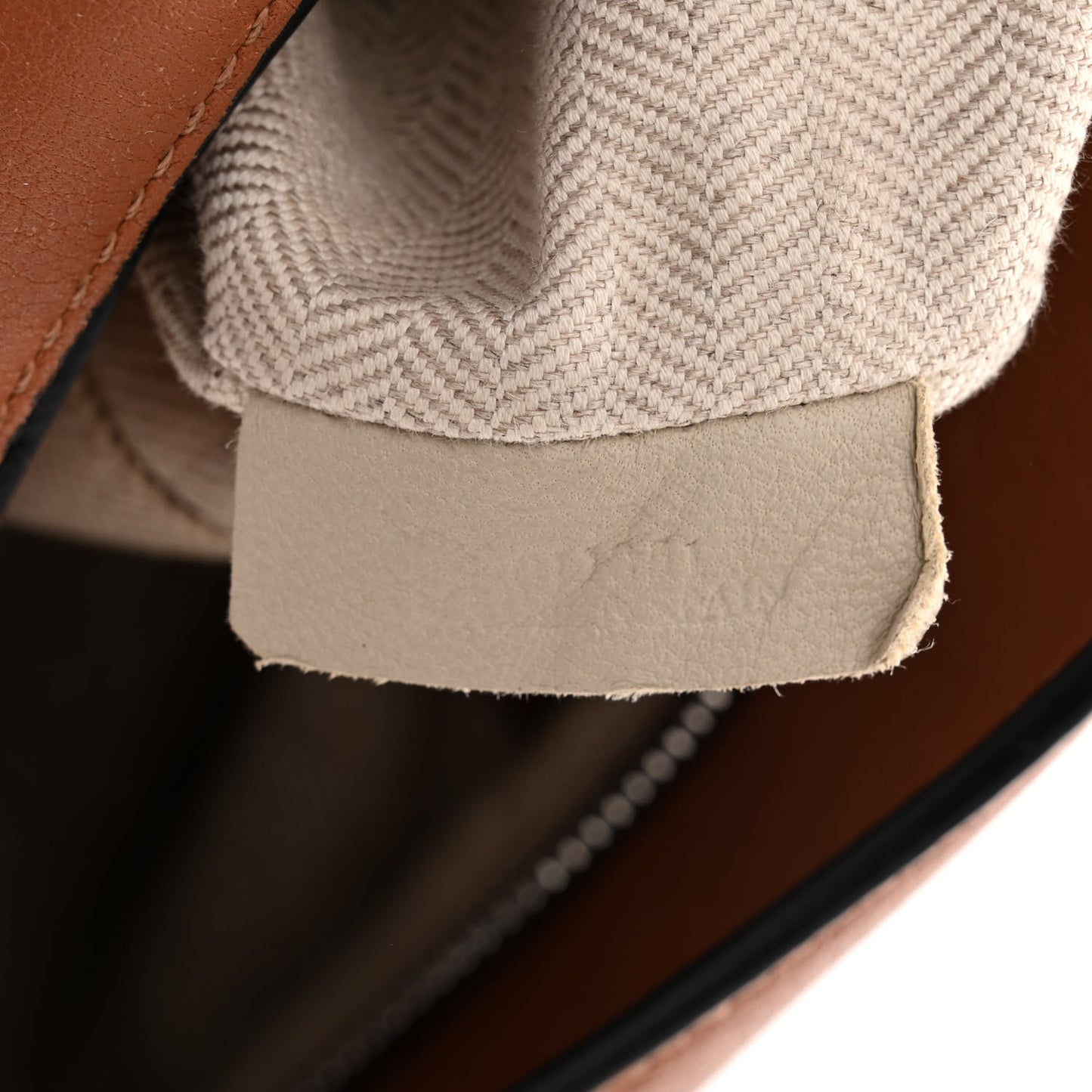 Grained Calfskin Small Puzzle Bag Tan