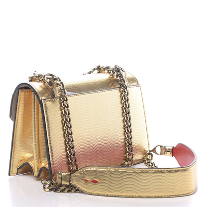 Christian Louboutin Metallic Calfskin Mini Elisa Shoulder Bag Gold 3 of 12