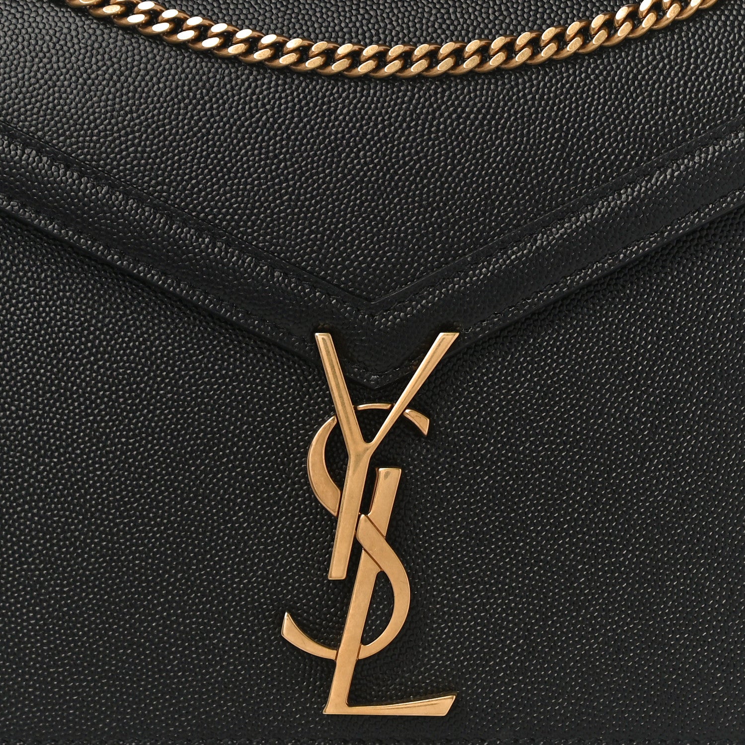Saint Laurent Grain De Poudre Monogram Cassandra Clasp Bag Black 8 of 10