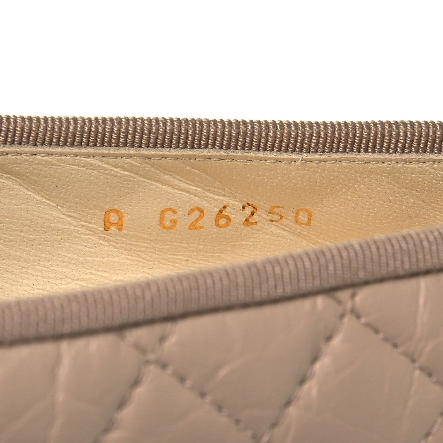 Aged Calfskin Quilted CC Cap Toe Ballerina Flats 37 Beige