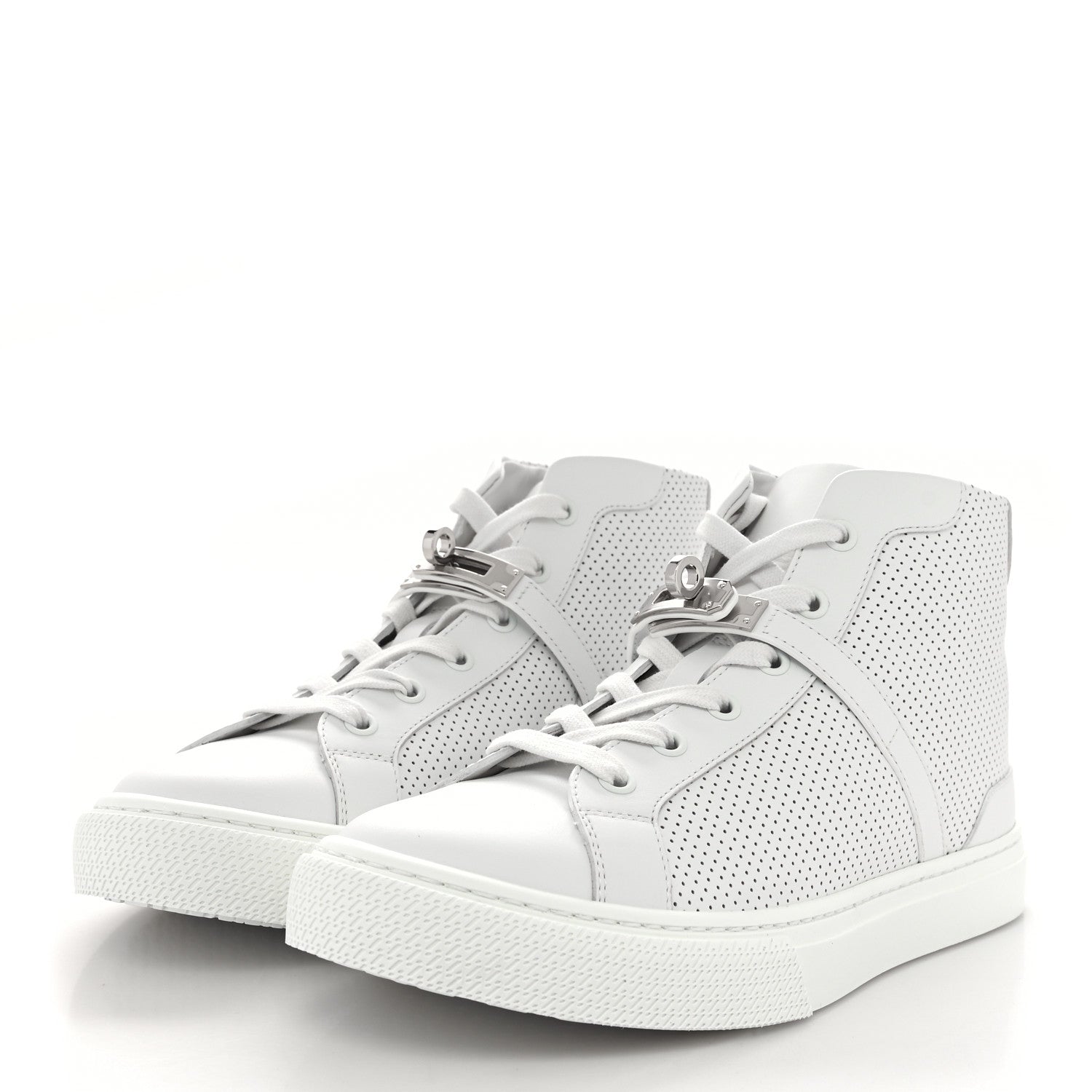 Hermes Calfskin Perforated Daydream Sneakers 39 White 3 of 10