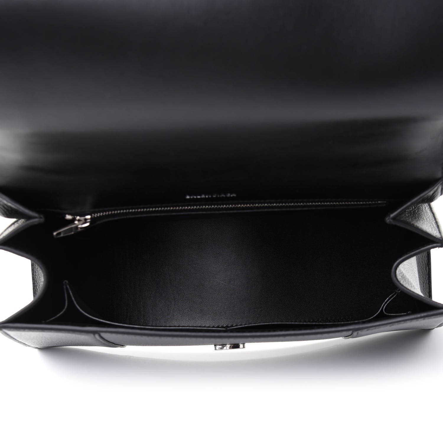 Balenciaga Grained Calfskin Medium Hourglass Top Handle Bag Black 6 of 9