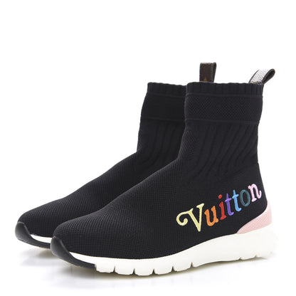 Louis Vuitton Stretch Fabric Aftergame Wave Sneaker Boots 35 Black 3 of 7