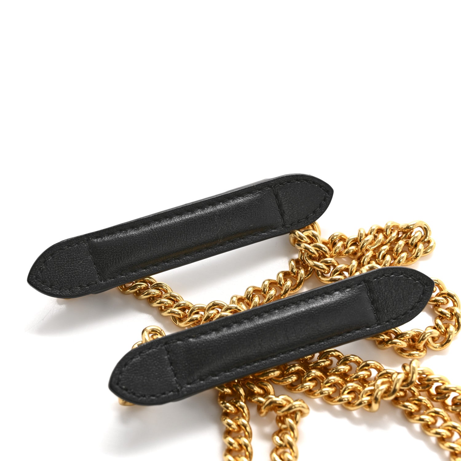 Fendi Nappa Matisse FF Embossed Nano Chain Baguette Black 11 of 13