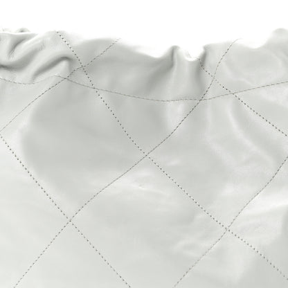 Chanel Shiny Calfskin Quilted Small Chanel 22 Light Blue 9 of 11