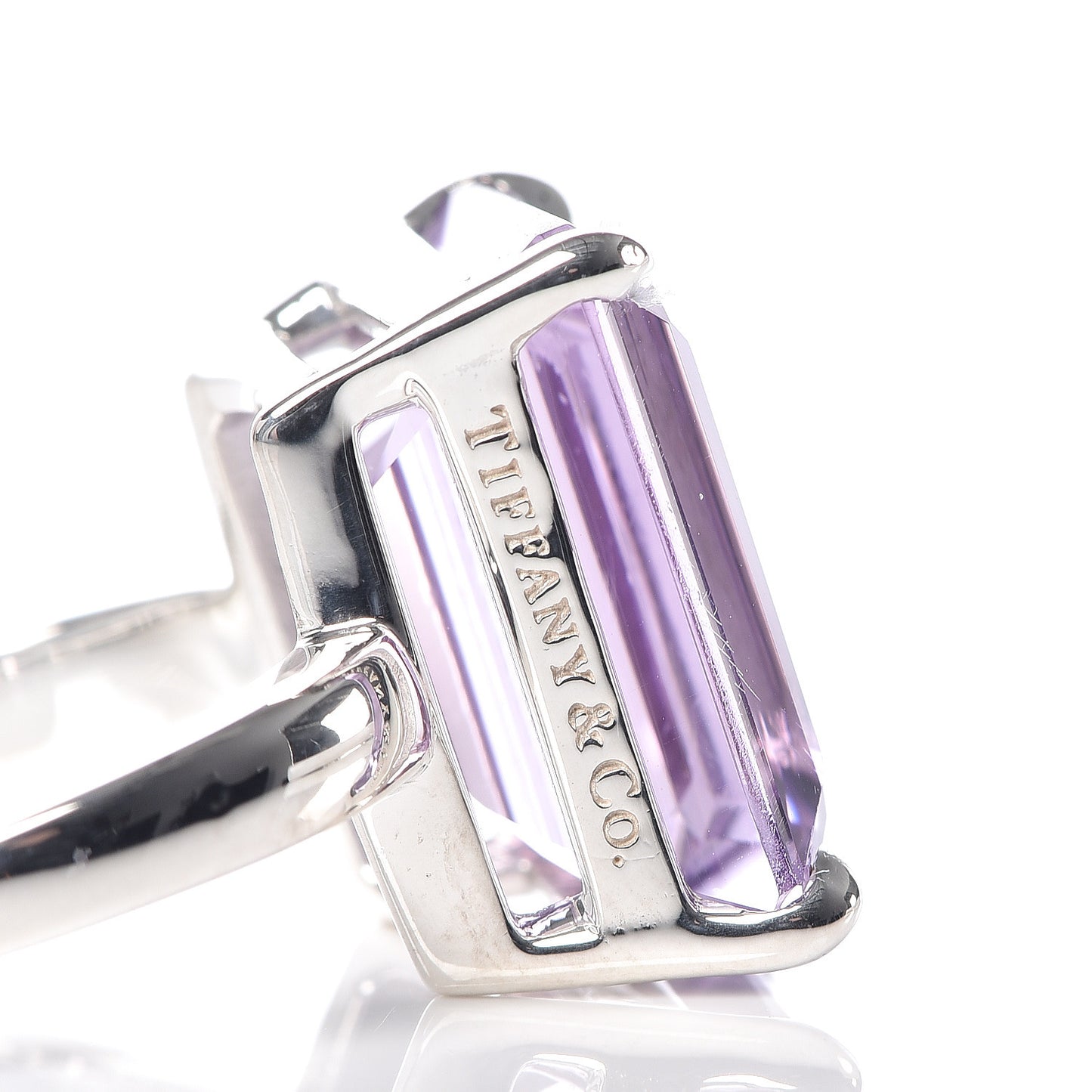 Sterling Silver Amethyst Sparklers Cocktail Ring 56 7.5