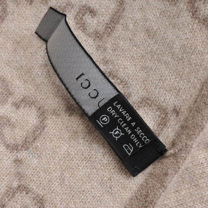 Gucci Cashmere Monogram Scarf Beige 5 of 6