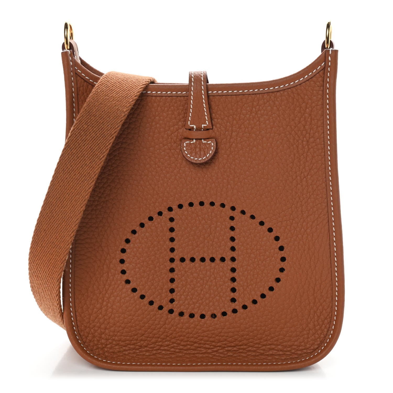 Hermes Taurillon Clemence Evelyne TPM Gold 1 of 9