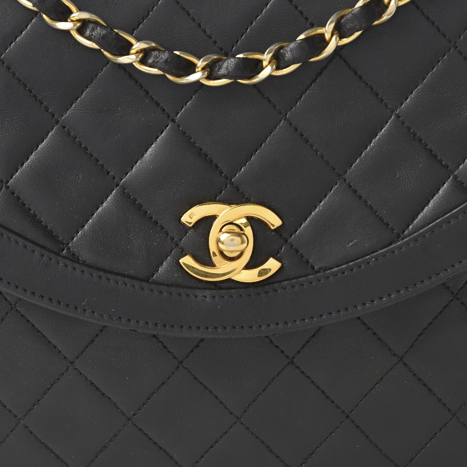 Chanel Lambskin Quilted Medium Single Flap Black 10 of 12
