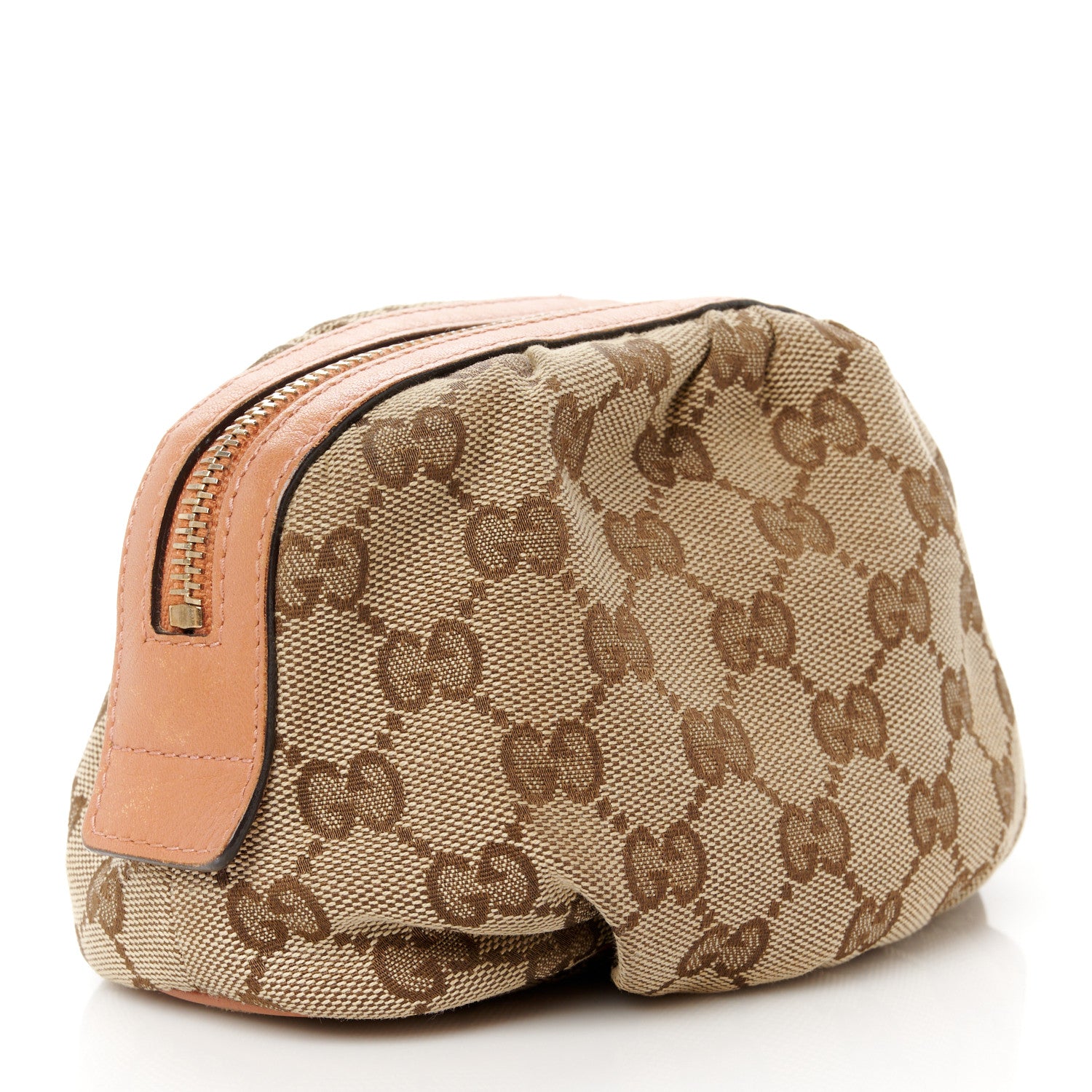 Gucci Monogram Medium Bamboo Cosmetic Case Dark Beige 3 of 9