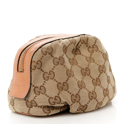 Gucci Monogram Medium Bamboo Cosmetic Case Dark Beige 3 of 9