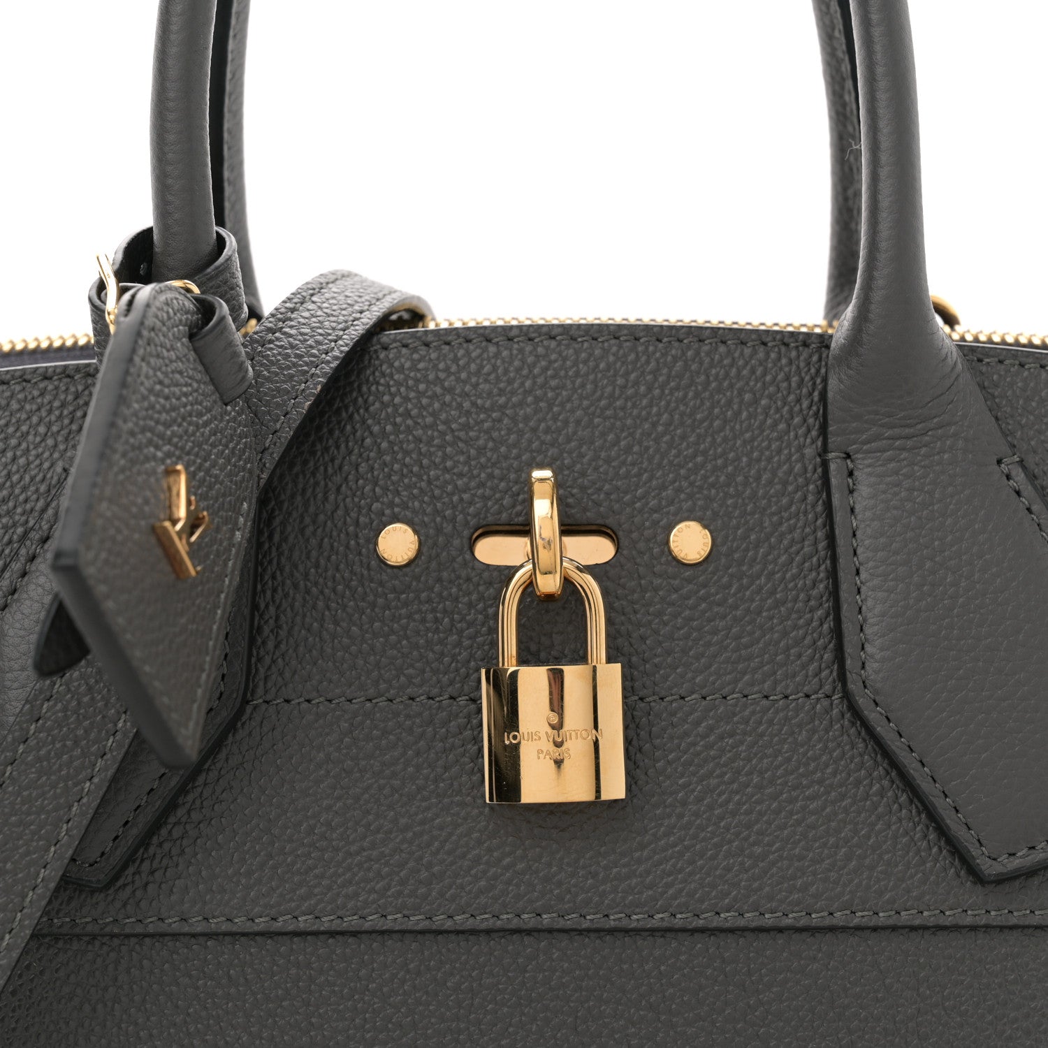 Louis Vuitton Taurillon City Steamer MM Gris 7 of 10