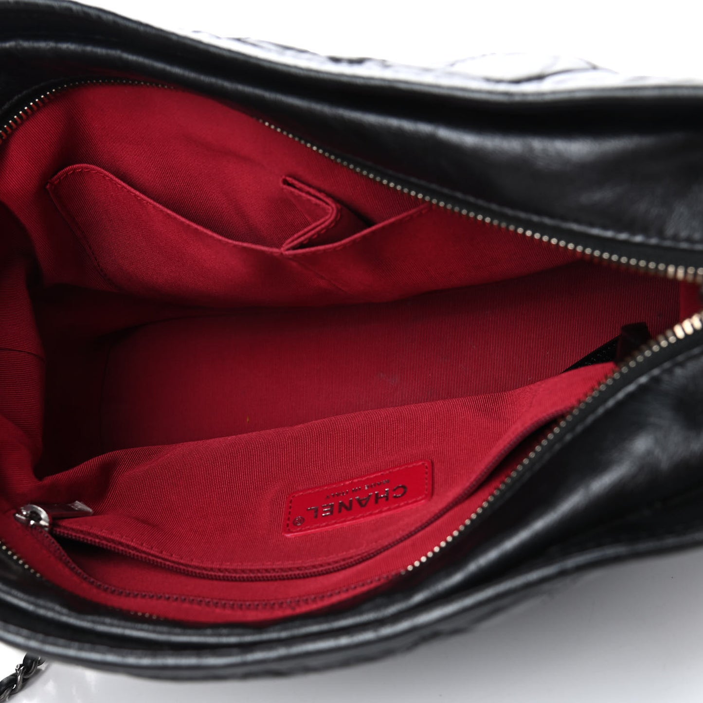 Aged Calfskin Quilted Medium Gabrielle Hobo Black