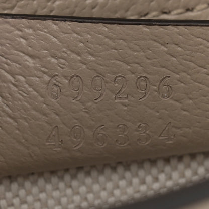 Gucci GG Supreme Monogram Textured Dollar Calfskin Mini Horsebit 1955 Shoulder Bag Beige Mystic White Oatmeal 7 of 12
