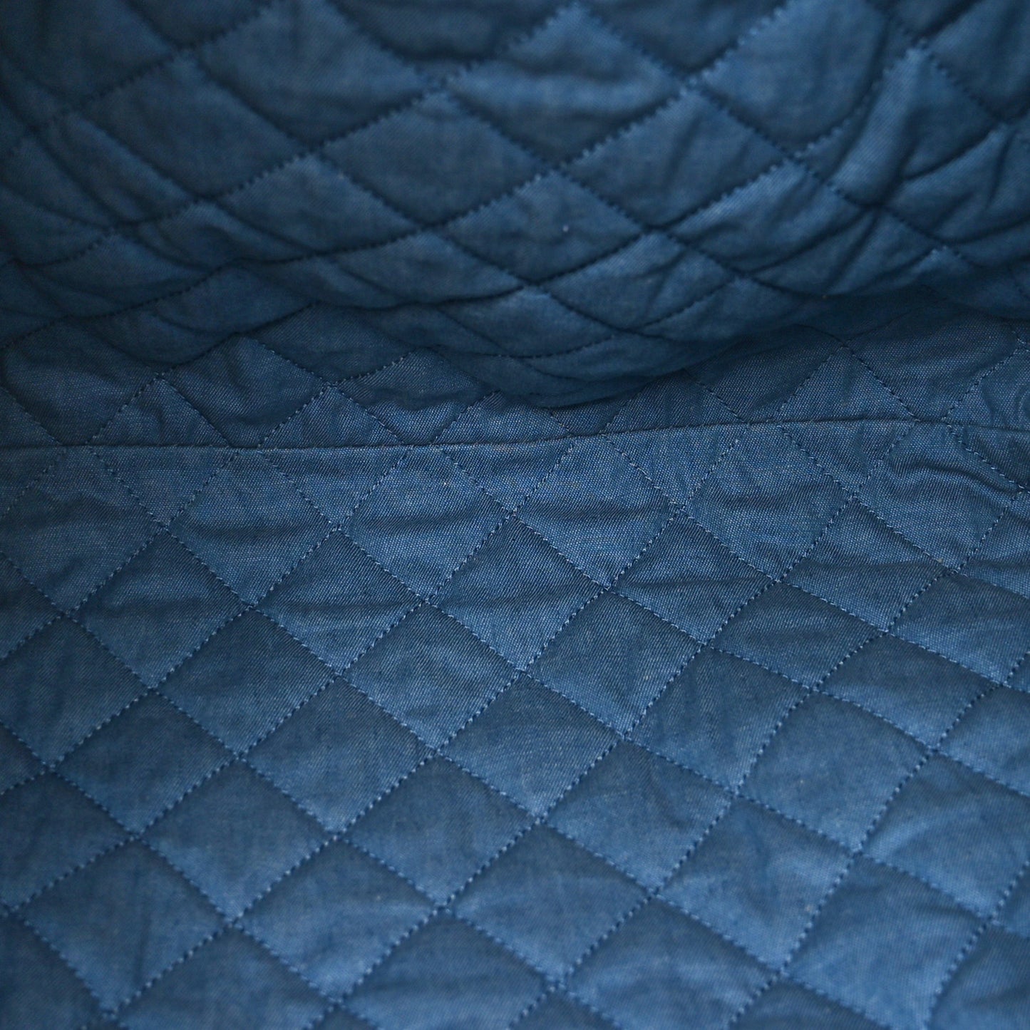 Denim Quilted Small Chanel 22 Blue